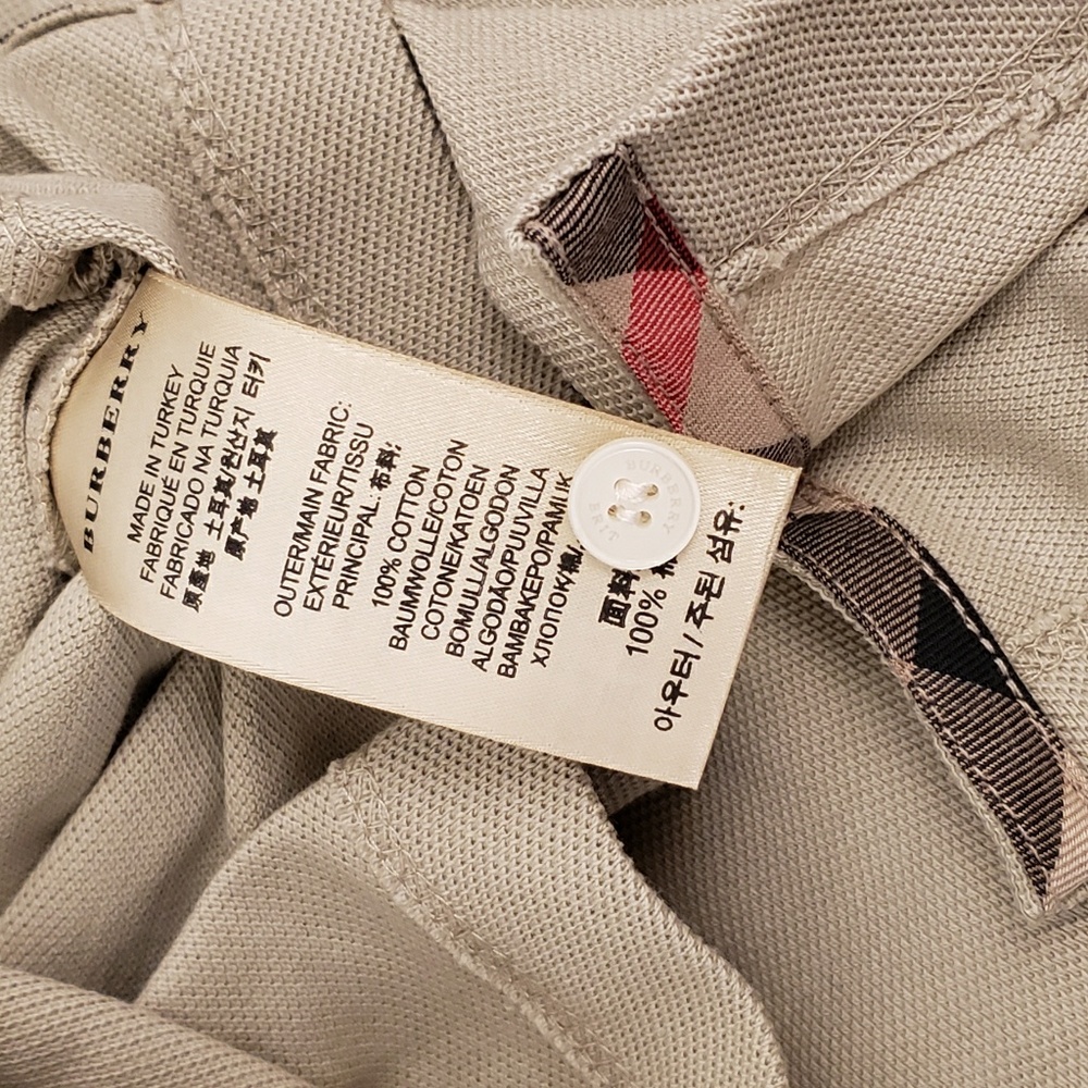 New Burberry brit men's beige polo shirt S,M,XL - Picture 8 of 8